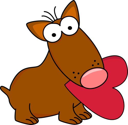 Cartoon Valentine's Day Dog Clip Art - Cartoon Valentine's Day Dog ...