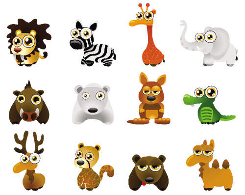 Cute Baby Animals of Zoo & Jungle | vector cartoon character