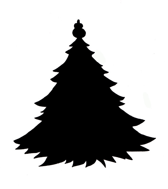 christmas tree silhouette clip art free - photo #12