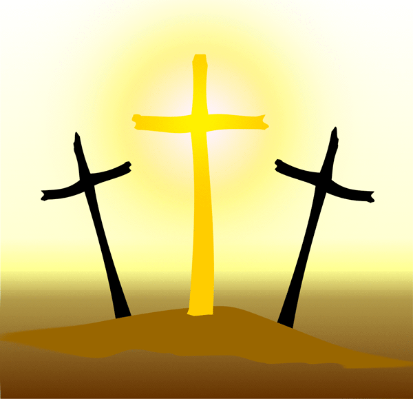 Three Crosses - Christian Symbol Clip Art