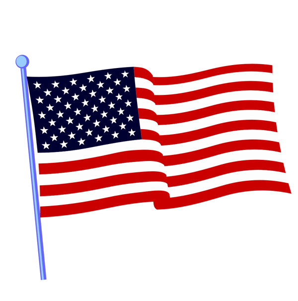 Patriotic American Clipart: God Bless America