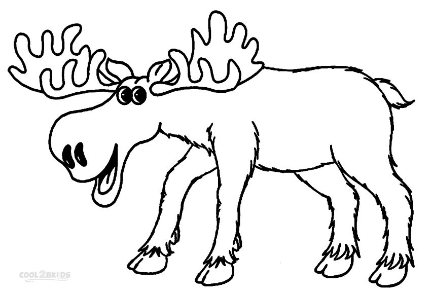 Printable Moose Coloring Pages For Kids | Cool2bKids