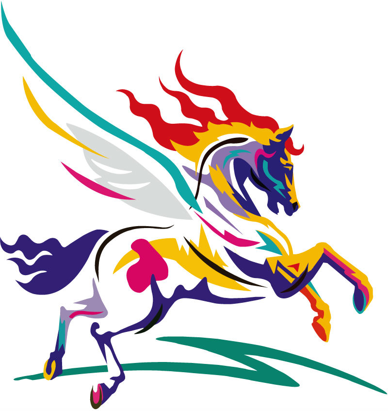 Painted Horse vector material painted,horse,vector,animal .EPS ...