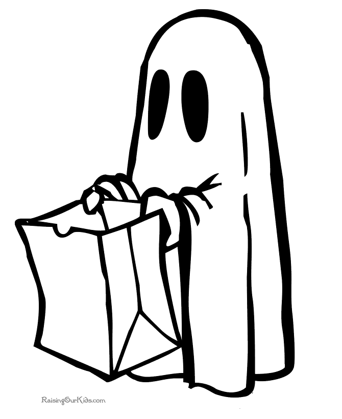 Halloween Ghost Coloring Pages - 001