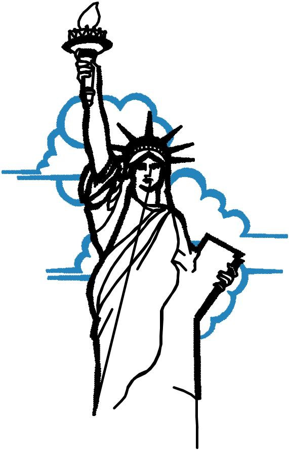 Statue of Liberty Embroidery Design by ScrapHappyEmbroidery