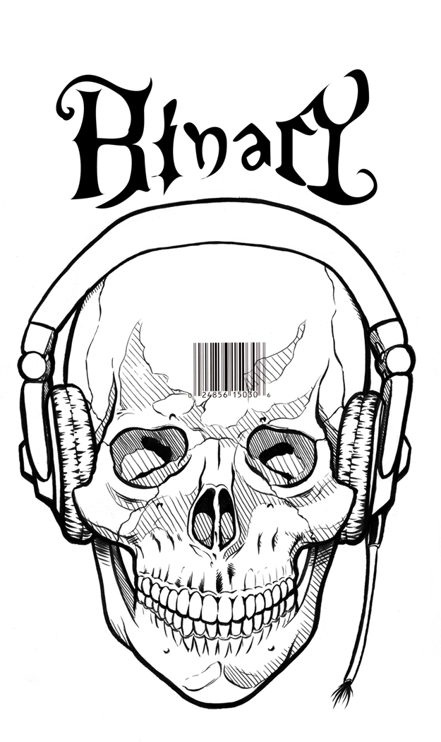 deviantART: More Like Skull N Headphones Inked by Snigom
