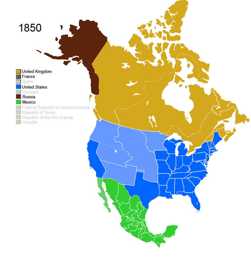 Territorial evolution of North America since 1763 - Wikipedia, the ...