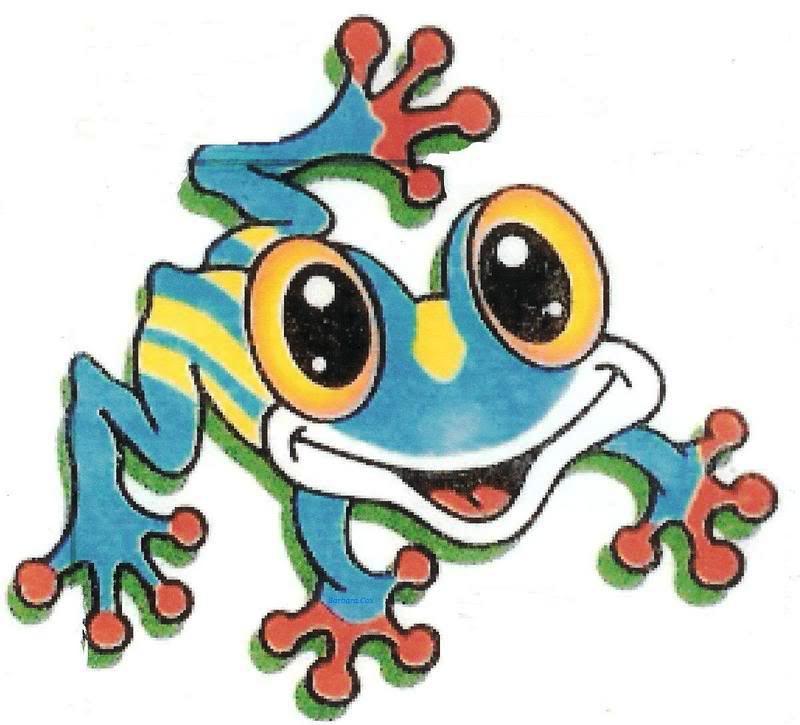 Funny Blue Frog Tattoo Stencil | Tattoobite.com