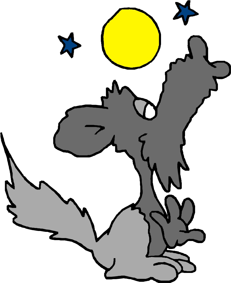Howling Cartoon Wolf - Cliparts.co