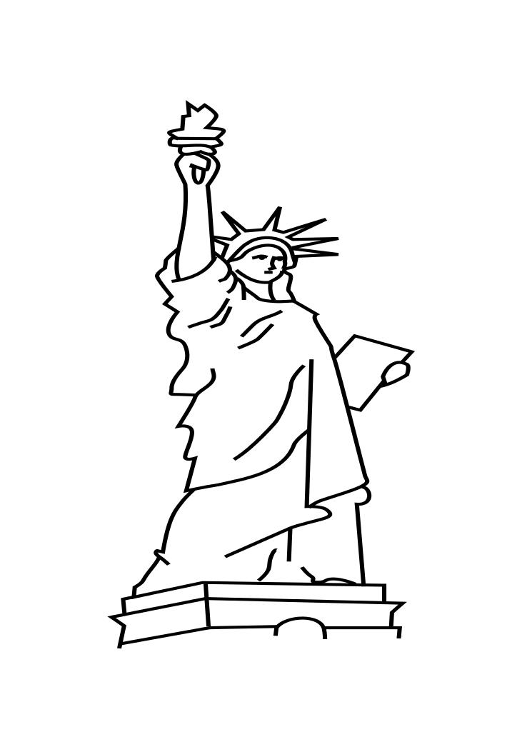 Outline Of Statue Of Liberty