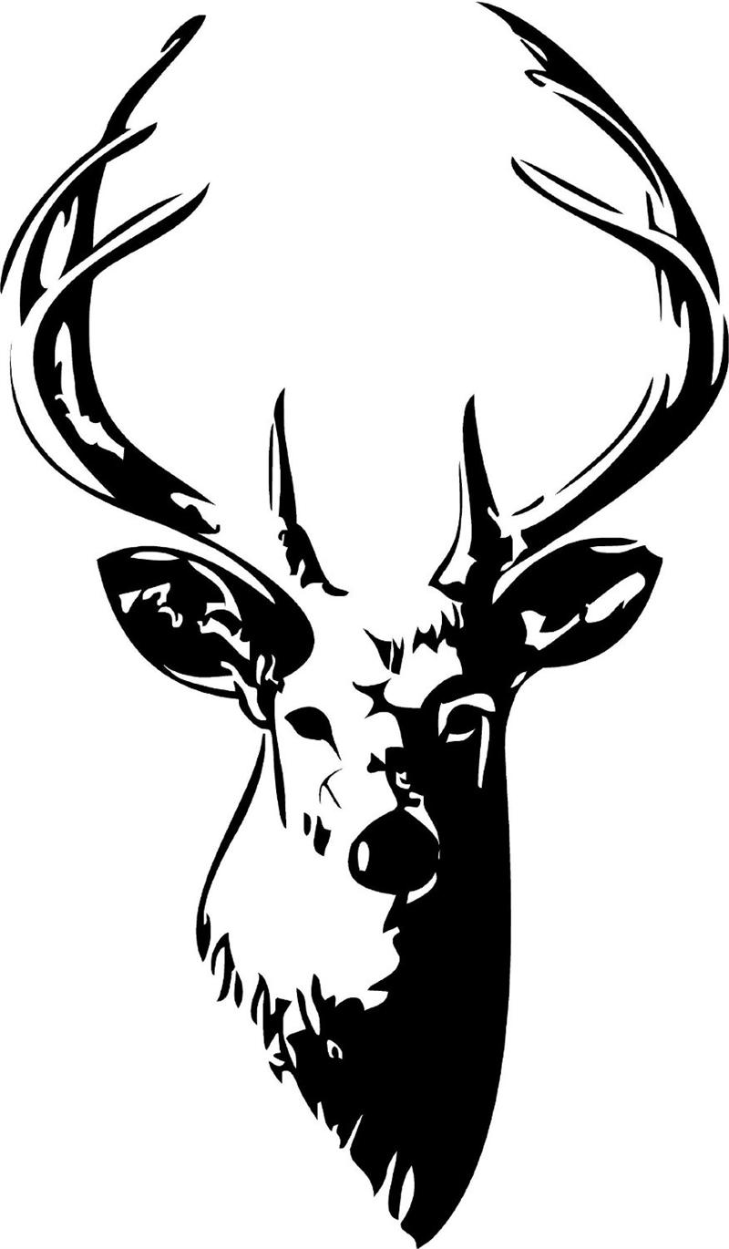 Stag Head Silhouette Vector - ClipArt Best