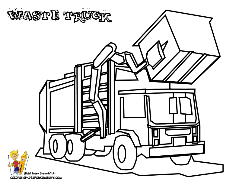 How To Draw A Garbage Truck Cliparts co