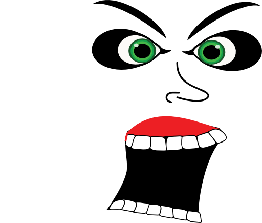 Scream Evil Face Clipart | i2Clipart - Royalty Free Public Domain ...