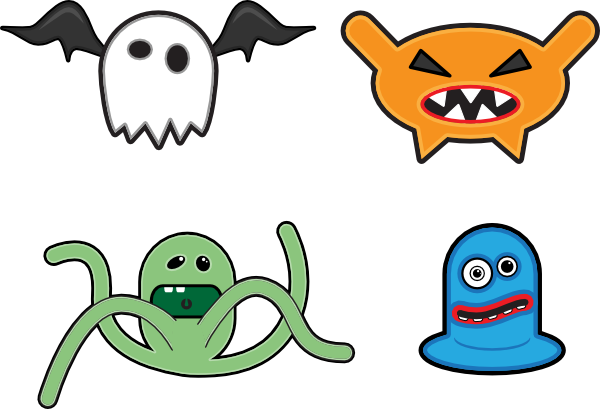 Cartoon Monsters clip art - vector clip art online, royalty free ...