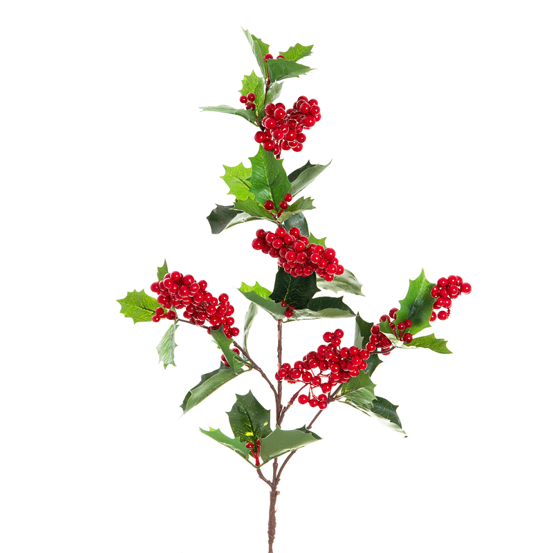 Holly berry branch - red - Table decoration - Christmas