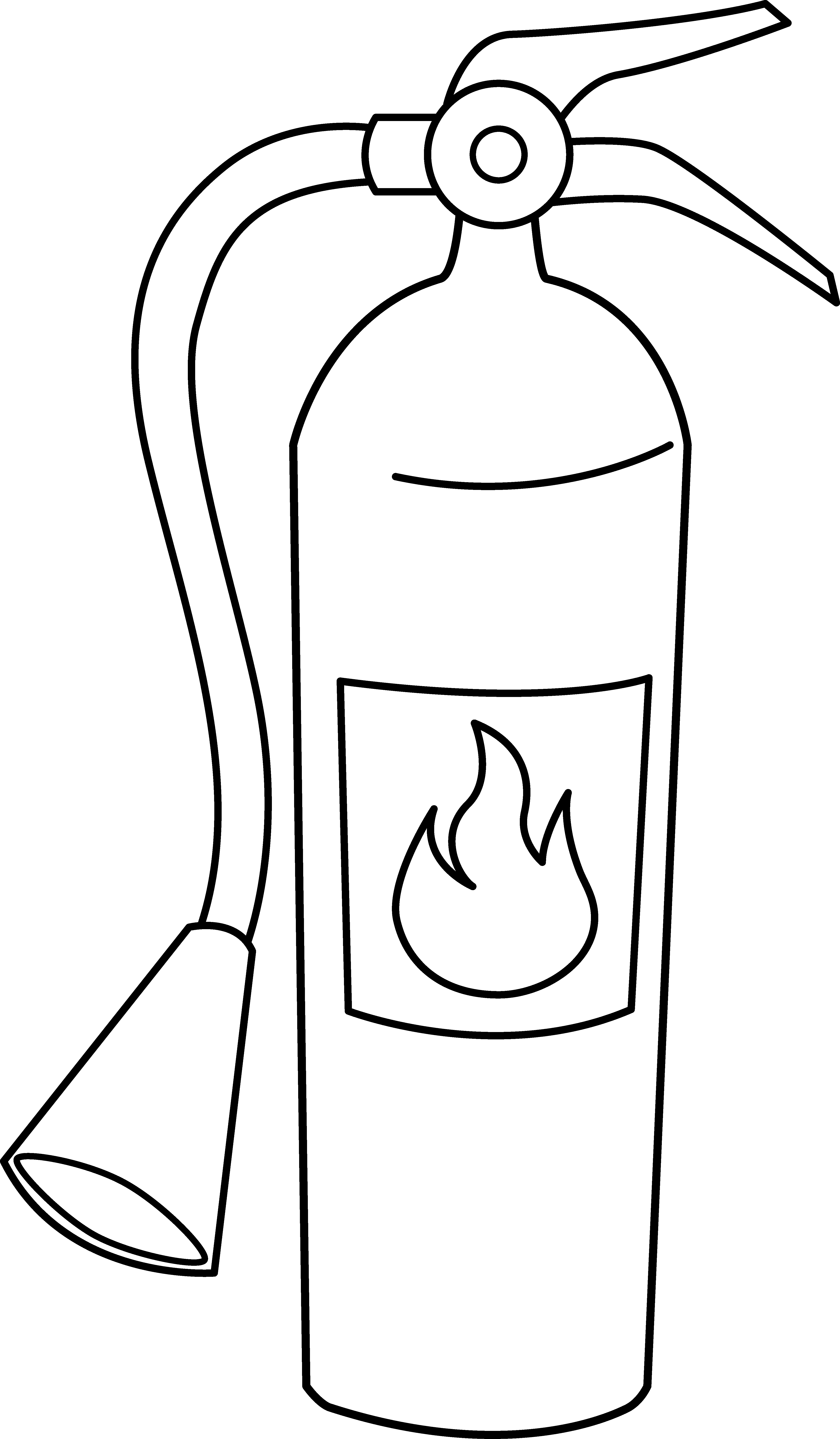 Fire Extinguisher Line Art - Free Clip Art