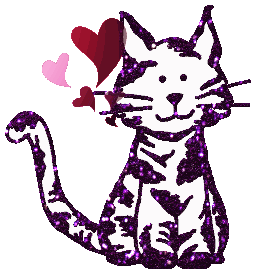 Resultado de imagen de purple cats animated gifs