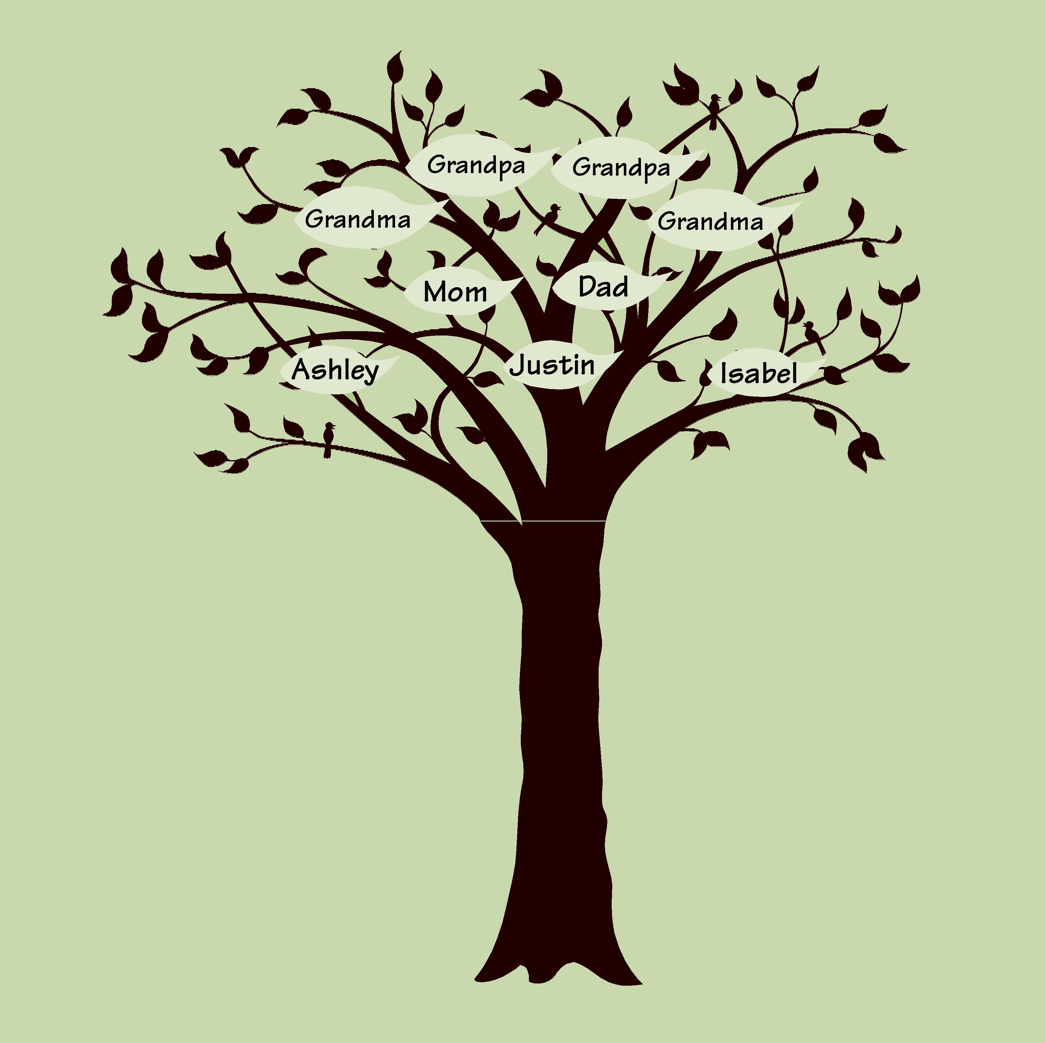 Pix For > Brown Family Tree Silhouette