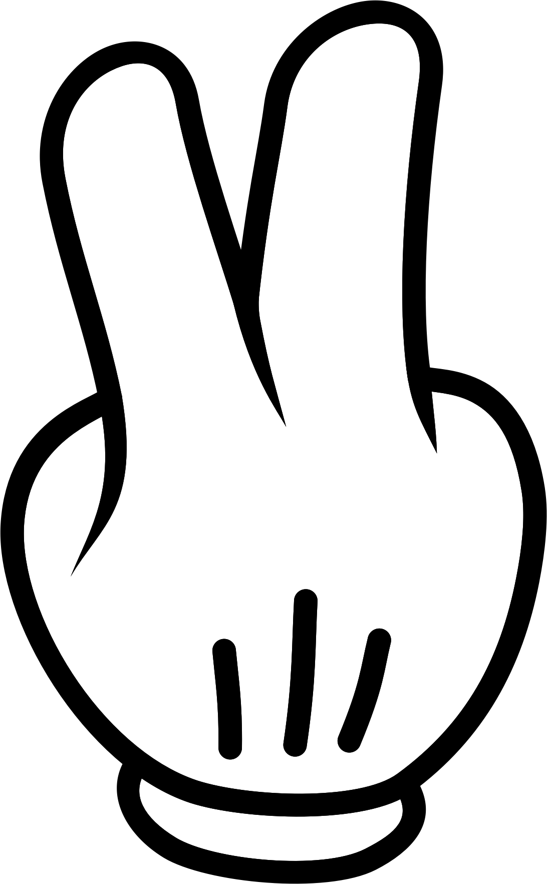 Peace Fingers Two Finger Nog Clipart - Free Clip Art Images