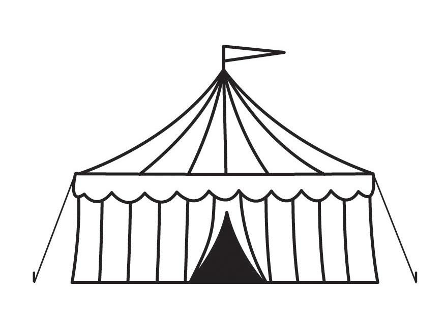 Coloring page circus tent - img 23160.