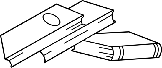 Stack of Books Coloring Page - Free Clip Art