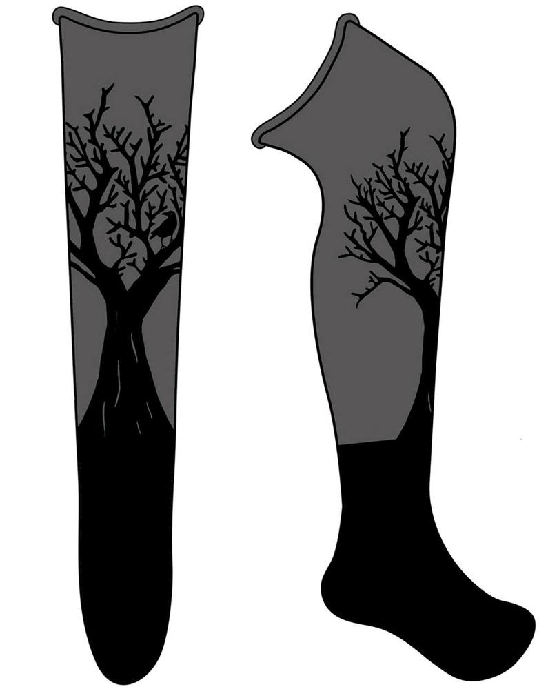 Silhouette Of A Weeping Willow Tattoo