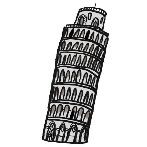 Free Leaning Tower of Pisa Clip Art