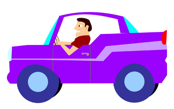 Man Driving a Purple Car - Free Clip Art - ClipArt Best - ClipArt Best