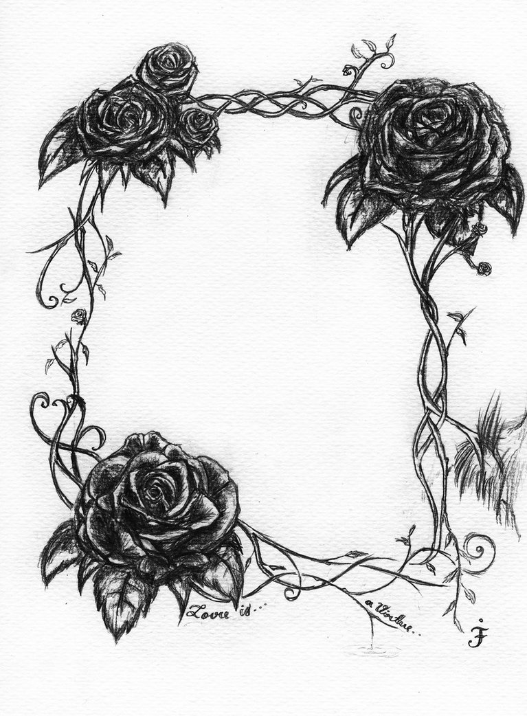 Rose Vine Drawing Designs - ClipArt Best