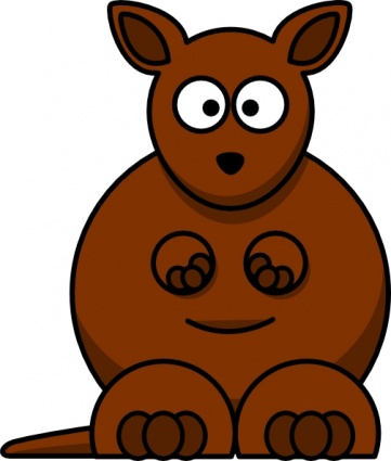 Download Cartoon Kangaroo clip art Vector Free
