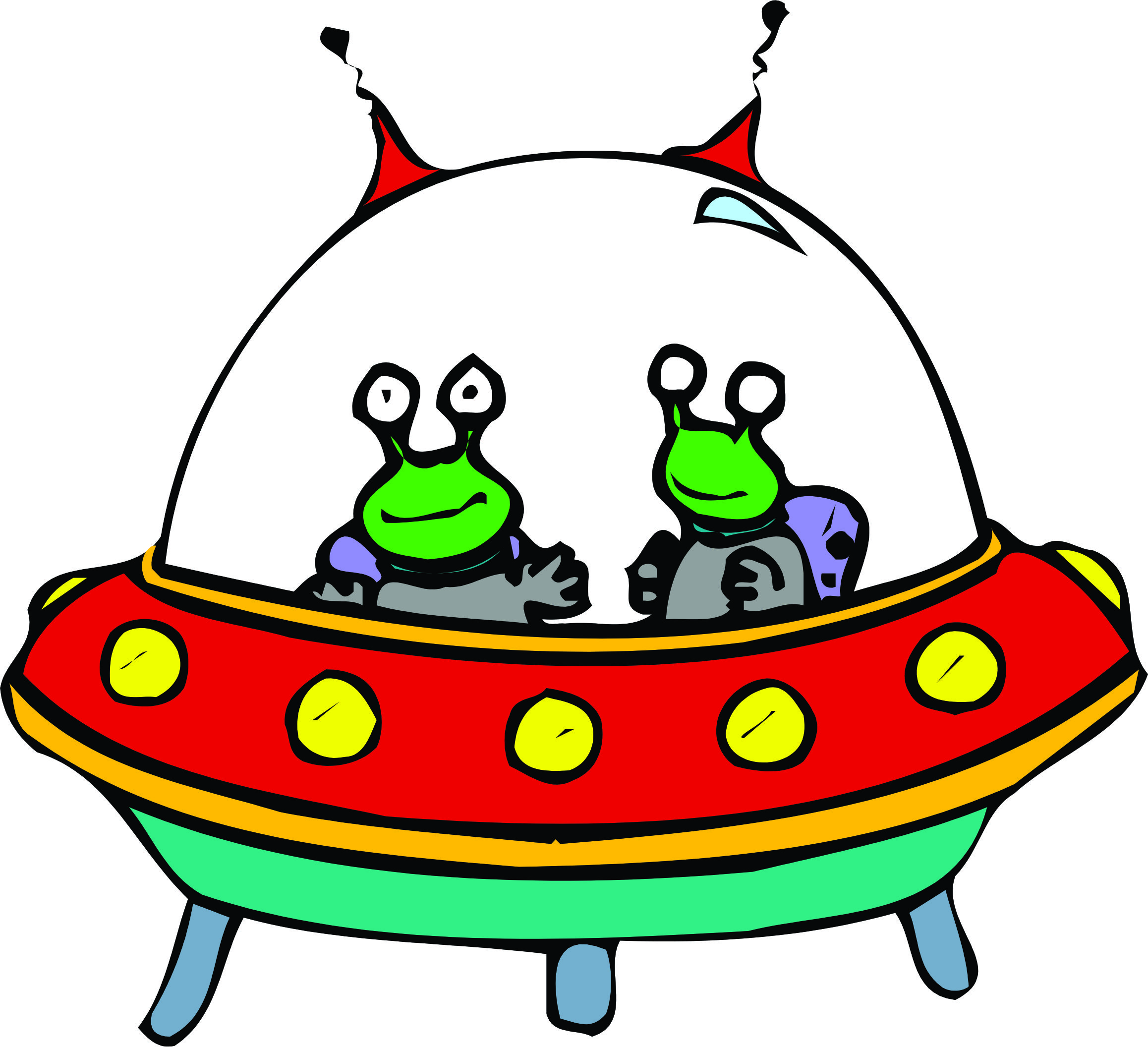 Alien Spaceship Cartoon In Space Images & Pictures - Becuo