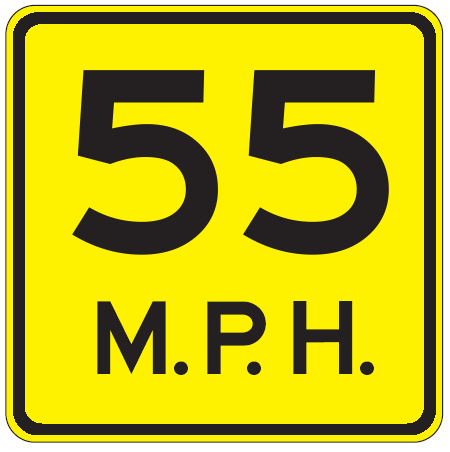 Advisory Speed Signs