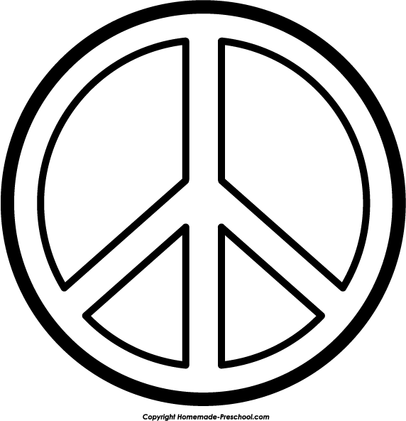 Peace Sign Clipart Black And White | Clipart Panda - Free Clipart ...