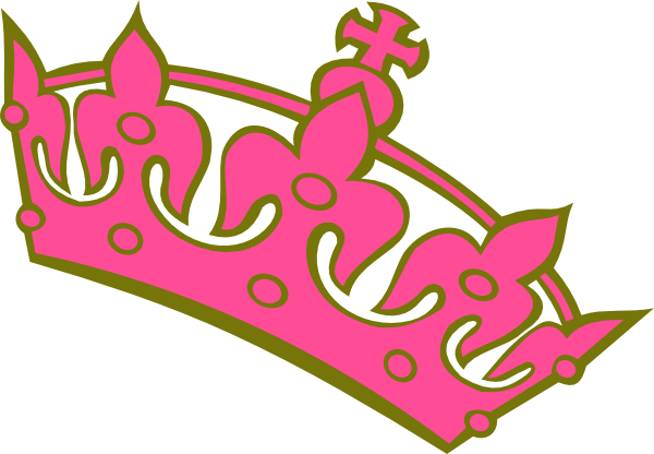 Pink Army Tilted Tiara clip art - vector clip art online, royalty ...