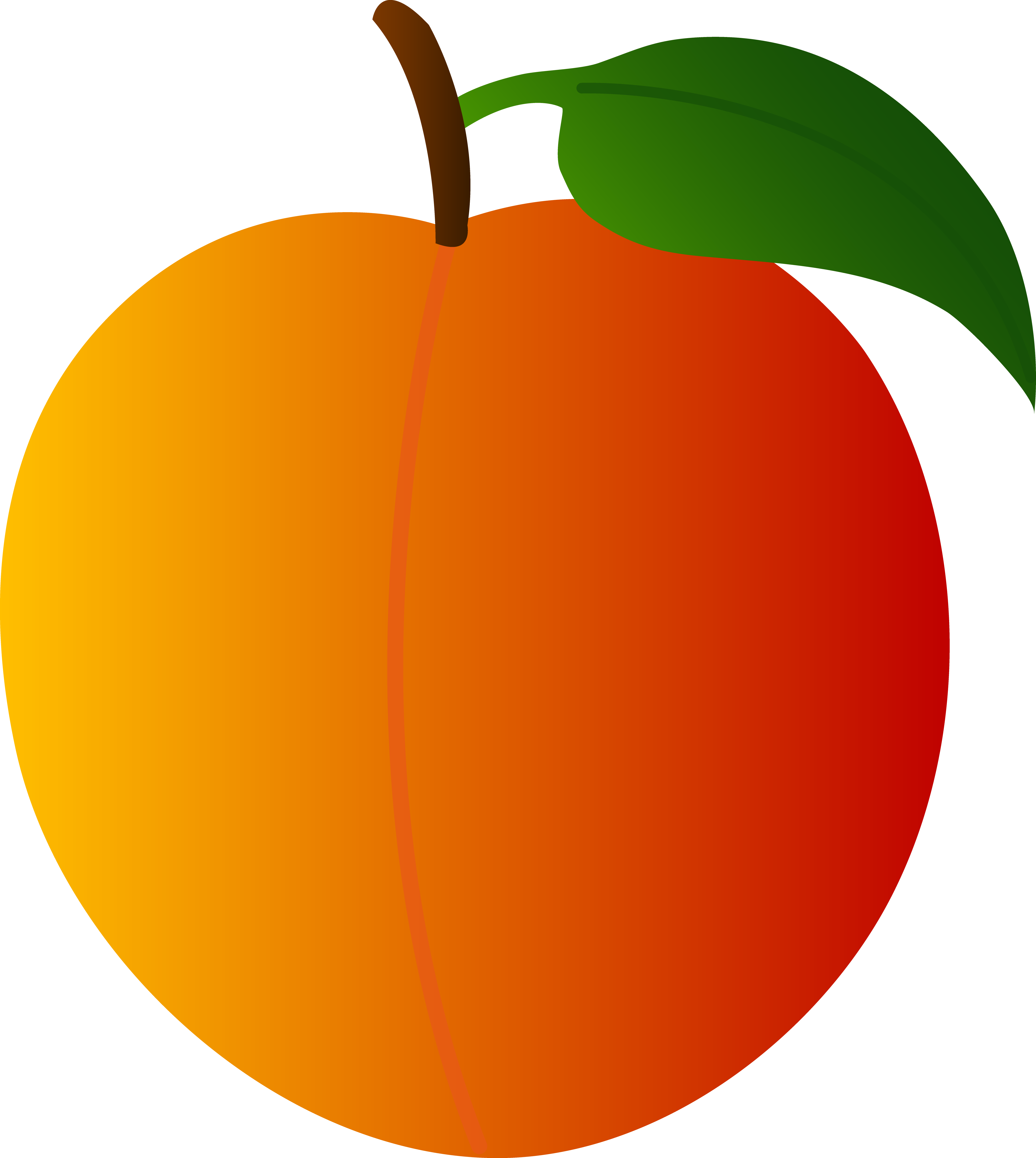 Juicy Orange Peach - Free Clip Art