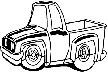 Cartoon Truck Drawing Decal Customized Online. 1185