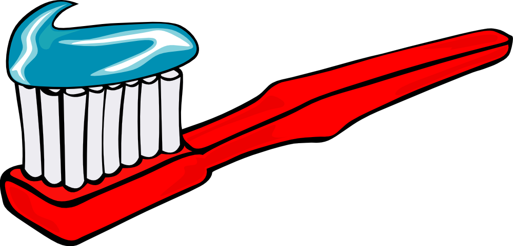 OnlineLabels Clip Art - Toothbrush And Toothpaste