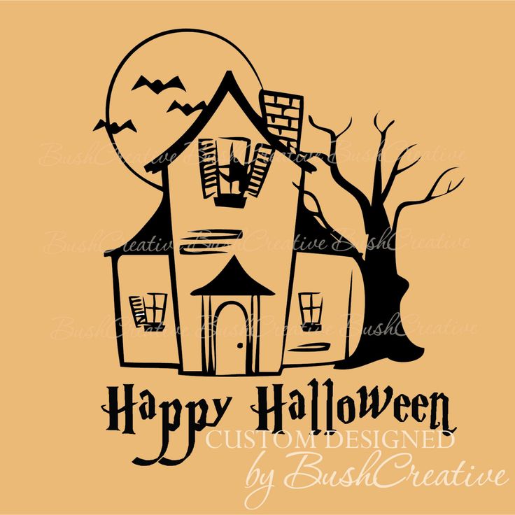 Halloween Wall Window Decal Haunted House Happy Halloween