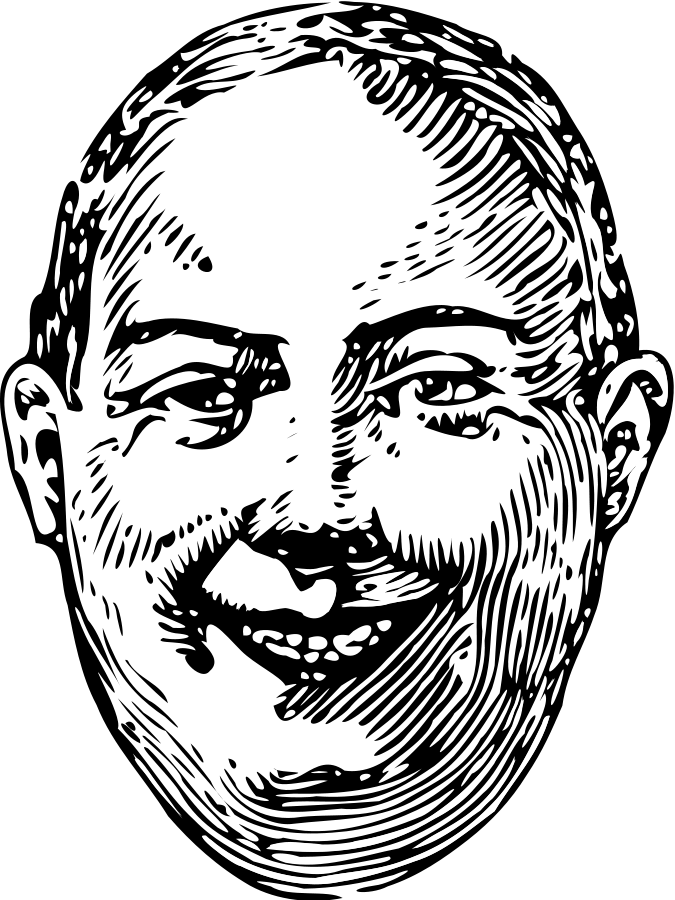 Fat Man Smile medium 600pixel clipart, vector clip art