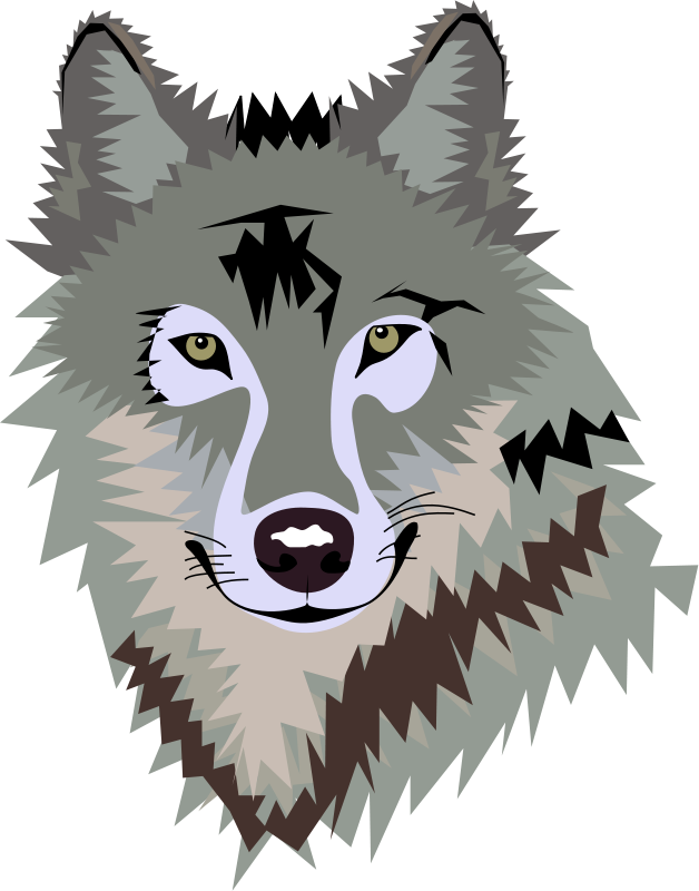 Free Wolf Face Clip Art