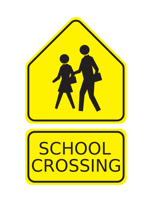 Clipart - School crossing sign