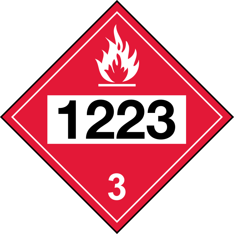 Clipart - UN 1223 (Kerosene) Flammable Placard