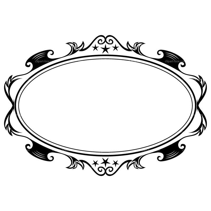 Vertical Oval Frame Clipart