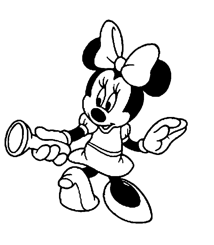 Pictxeer » Minnie Mouse Coloring Page