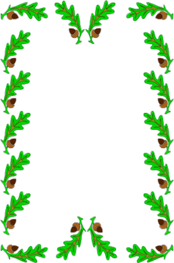 border decoration oak leaves - vector Clip Art