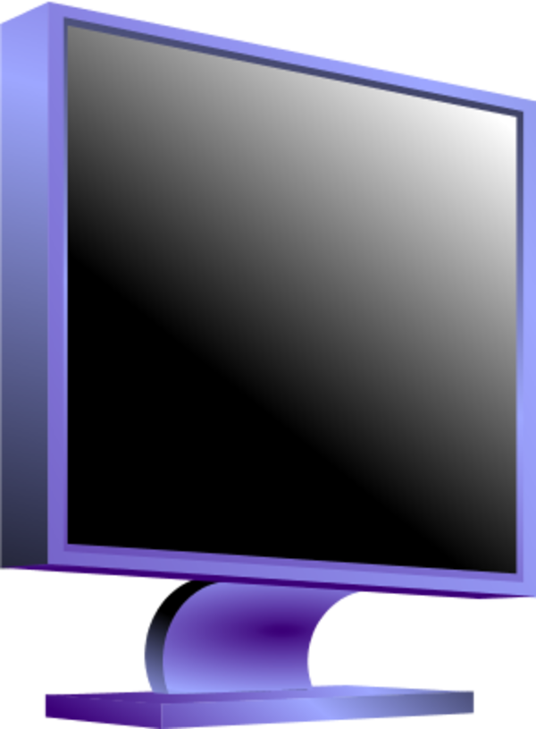 computer monitor LCD LED plasma screen - vector Clip Art