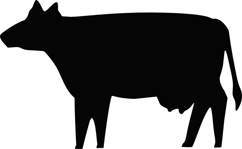 OnlineLabels Clip Art - Cow Silhouette