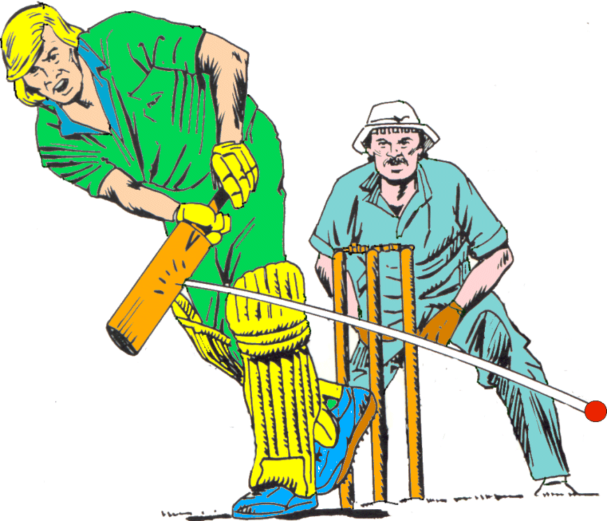 Colour Cricket Clipart
