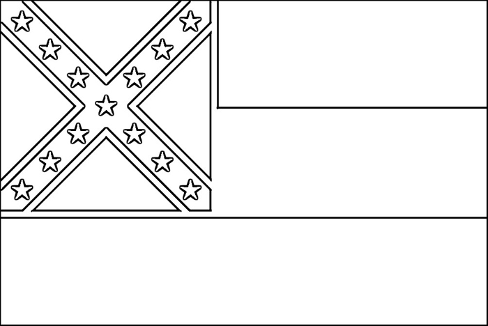 Mississippi Flag Coloring Page | Purple Kitty