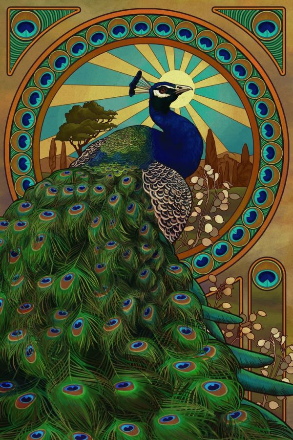 Art Deco Peacock - Pictify - your social art network